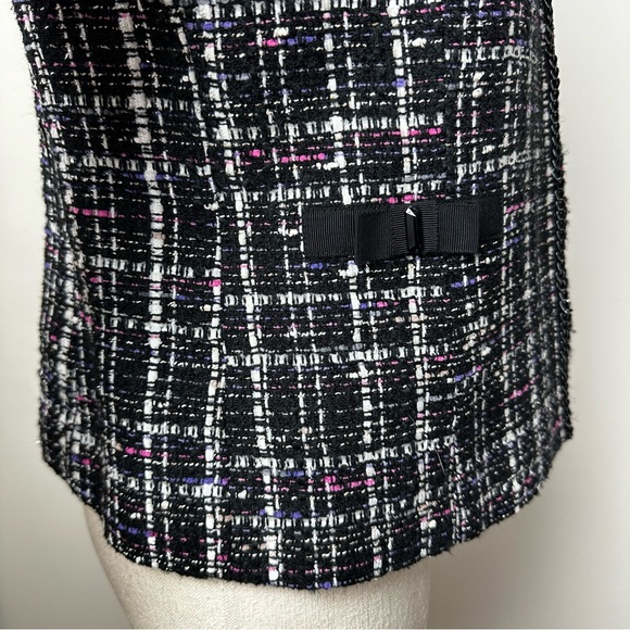 Tahari Tweed Collarless Blazer - Picture 9 of 11